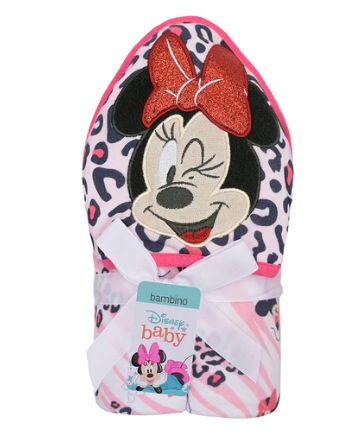 Toalla con Capucha Fucsia Minnie Animal Print